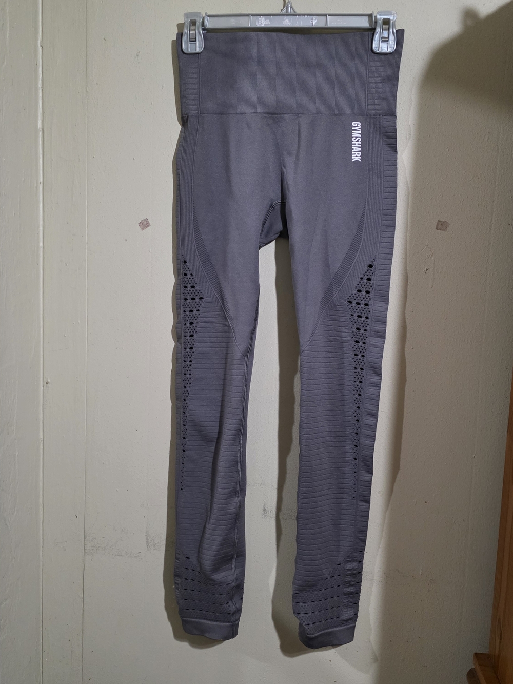 Womens Gymshark High-Waist Gray Seamless Leggings Used No Label Size